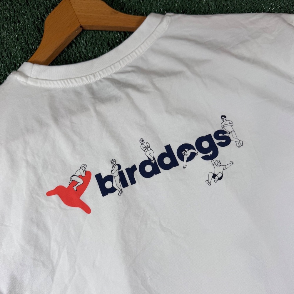 Birddogs Graphic Tee Men XL White Good Short Sleeve Cotton Blend Logo T-Shirt